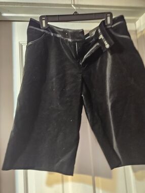 Behnaz Sarafpour Black Velvet Trousers with Branded Waist